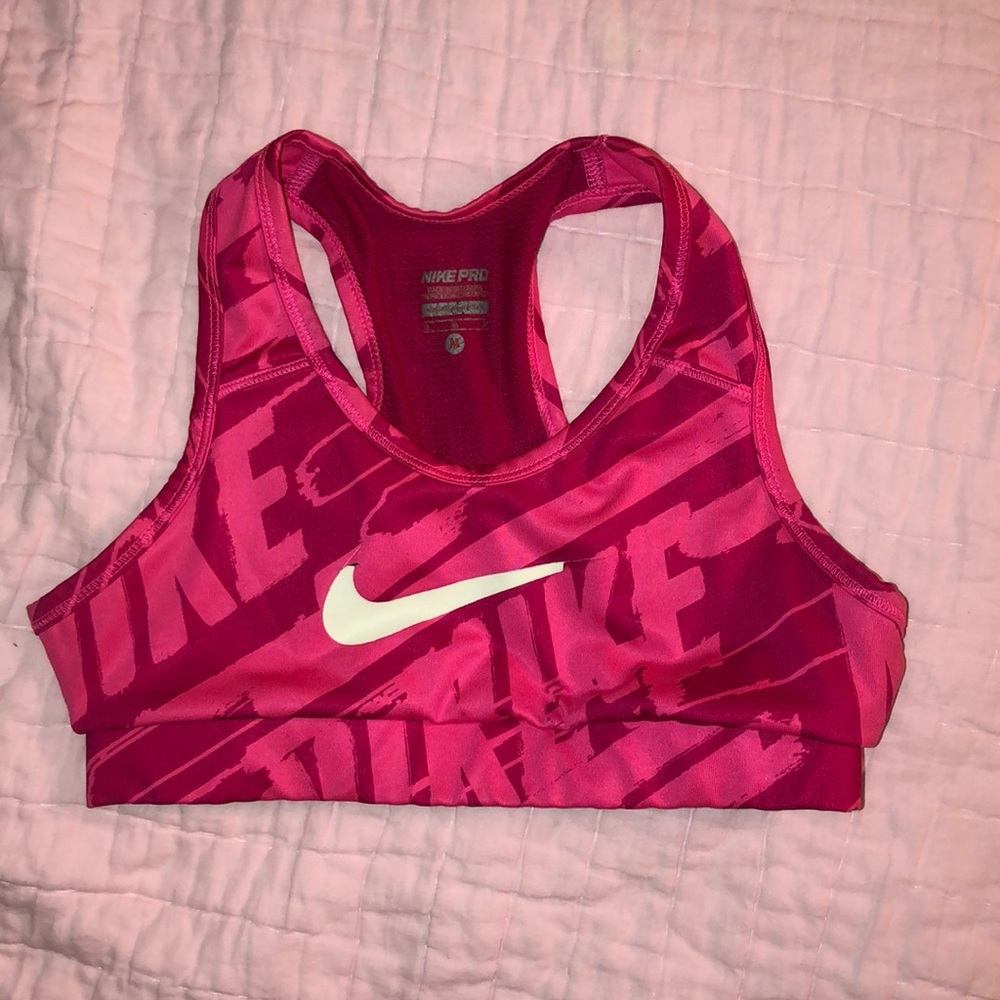 girls nike pro sports bra